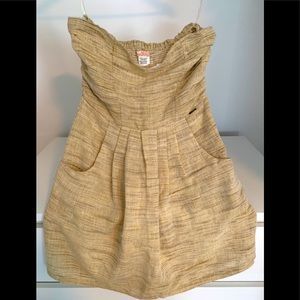 Billabong Spaghetti Strap Or Strapless Option Dress with Pockets, Size Large